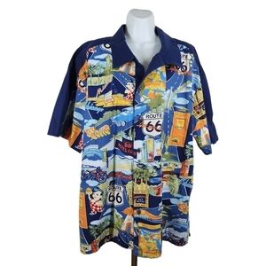 MAX BOXXER NOVELTY PRINT ROUTE 66 SHORT SLEEVE SHIRT